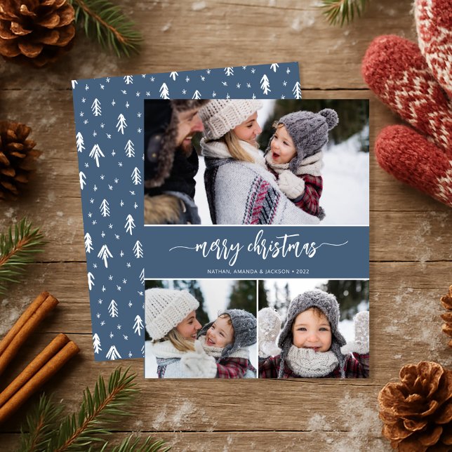 Ficha de três fotos do feliz Natal moderno (Criador carregado)
