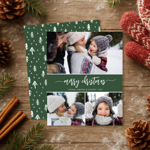 Ficha de três fotos do feliz Natal moderno