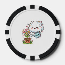 Adesivo Fofo Kawaii Planta Gentileza Nuvem e FStic