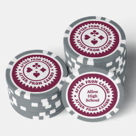 Fichas De Poker Após os chipsets de pôquer personalizados do Baile