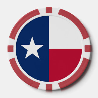 Fichas De Poker Batatas de pôquer com bandeira do Texas