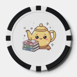 Fichas De Poker Bule de Chá Kawaii Fofo Caderno de Notas Adesivo