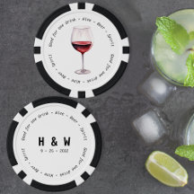 Casamento com Voucher de Vinho Vermelho Branco Neg