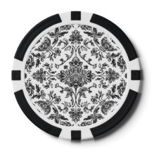 Chinoiserie Floral Preto e Branco Aquarela
