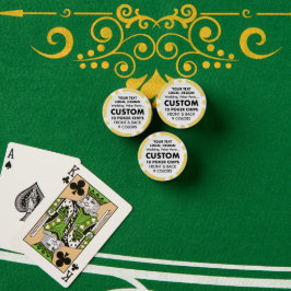Fichas De Poker Chips personalizados de pôquer AMARELO (10)