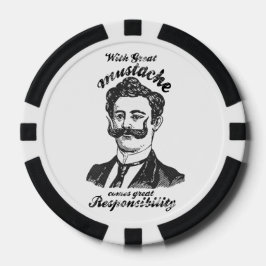 Fichas De Poker Com bigode excelente vem a responsabilidade excele