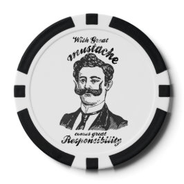 Fichas De Poker Com bigode excelente vem a responsabilidade excele