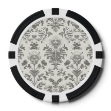 Damasceno Floral Branco Vitoriano Vintage