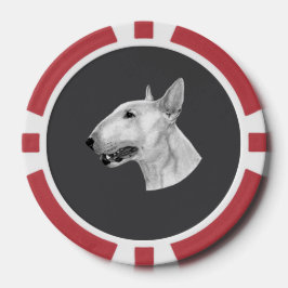 Fichas De Poker Desenho de lápis Bull Terrier