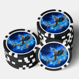 Fichas De Poker Fênix do Amanhecer Safira