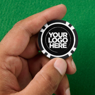 Fichas De Poker Logotipo personalizado e texto Legal preto e branc