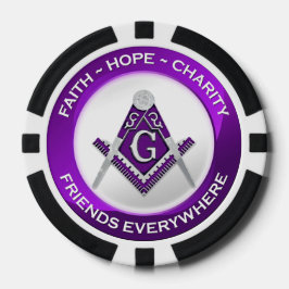 Fichas De Poker Masonic Poker Chip Purple