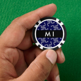 Fichas De Poker Natal Garland, Azul, Seu nome, Personalize
