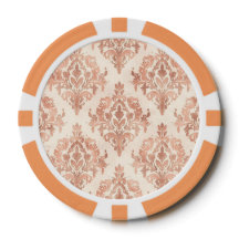 Padrão Ornamental de Aquarela de Damasco de Pêsseg