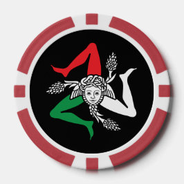 Fichas De Poker Sicilian Trinacria Medusa Emblem Italian Theme