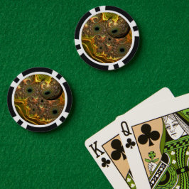 Fichas De Poker Sonho Fractal Ouro Líquido