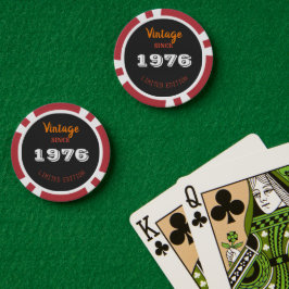Fichas De Poker Vintage 1976 – 50th Birthday Limited Edition Gift