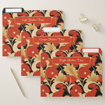 Art Deco Red Poppies