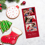 Ficheiro de Fotografia Multi-Natal ou Feriado R<br><div class="desc">Envie diversão,  Natal e cartões de Natal minimalistas com um pouco de foto retrorativa para sua fita fotográfica de Natal ou Várias Férias - Natal vermelho ou Cartões de natal.</div>