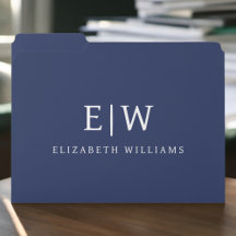 Elegante Profissional Monograma Simples Minimalist