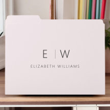 Nome do Monograma Mínimo Elegante Cor-de-rosa