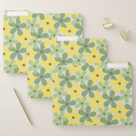 Ficheiro Padrão de Flor Verde Amarelo Retroativo Y2K 70s