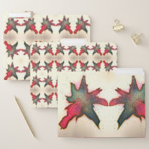 Vermelho e Abstrato Verde Burst