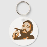 Fidel Castro com Chaveiro de retrato de charuto