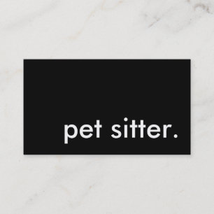 Fidelidade baby-sitter do animal de estimação. cartão de
