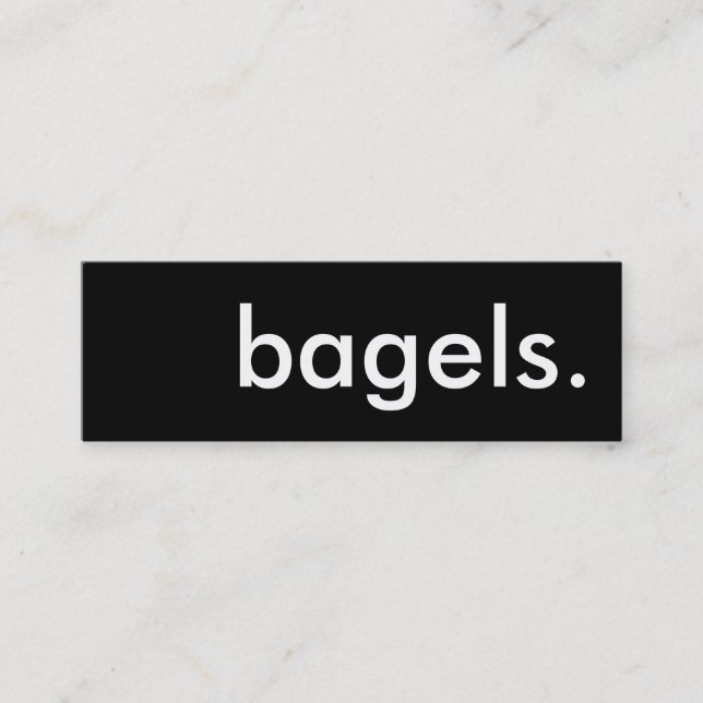 Fidelidade bagels. cartão de perfurador da lealdade (Frente)