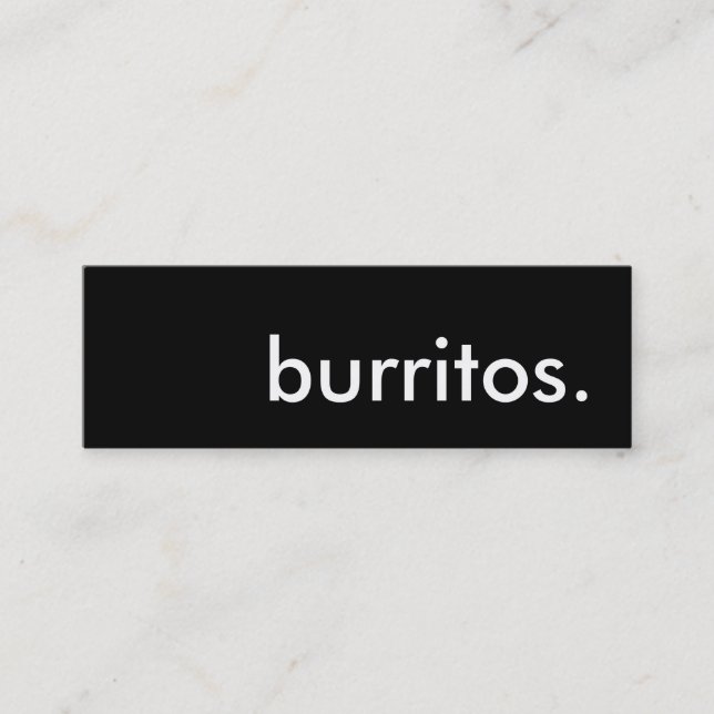Fidelidade burritos. cartão de perfurador da lealdade (Frente)