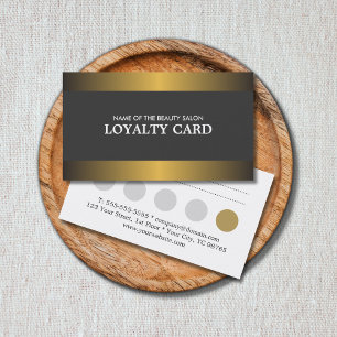 Fidelidade Cartão cinzento Dourado da lealdade do salão de