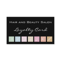 Cartão da lealdade do cabelo e do salão de beleza