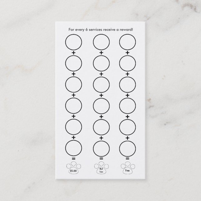 Fidelidade Cartão da lealdade do cartão de visita da (Frente)