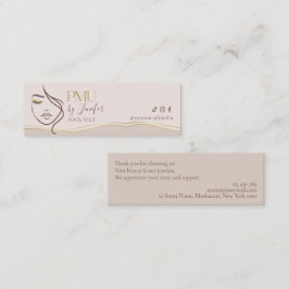 Fidelidade Cartão de Agradecimento Bege & Dourado Elegante PM
