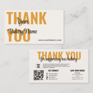 Fidelidade Cartão de agradecimento da Gold Bakery