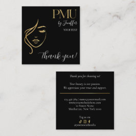 Fidelidade Cartão de Agradecimento Luxo Preto & Dourado PMU