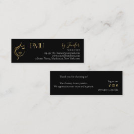 Fidelidade Cartão de Agradecimento Luxo Preto & Dourado PMU