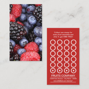 Fidelidade cartão de fruta misto