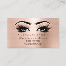 Fidelidade Cartão de Lealdade 6 Bela Lash Lash Rosa cor-de-ro