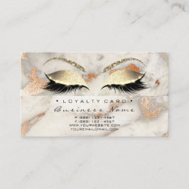 Fidelidade Cartão de Lealdade 6 Beleza Salon Lash Marble Cora