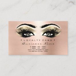 Fidelidade Cartão de Lealdade 6 Blush Rosa de Lash de Salão d