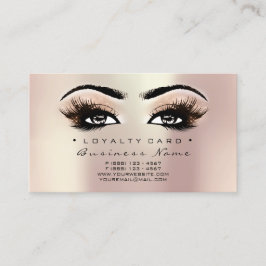 Fidelidade Cartão de Lealdade 6 Blush Rosa de Lash de Salão d