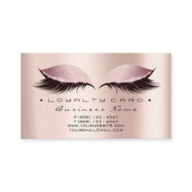 Cartão de Lealdade 6 Salão de Bela Pisca Rosa SPA 