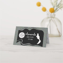 Fidelidade Cartão de Lealdade de Cabelo Longo Preto