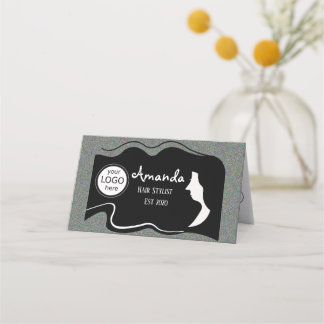 Fidelidade Cartão de Lealdade de Cabelo Longo Preto