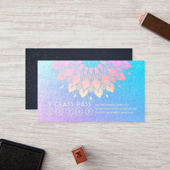 Fidelidade Cartão de Lealdade de Classe de Instrutor de Medit (Frente/Verso In Situ)