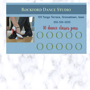 Fidelidade Cartão de Lealdade de lições de dança editável