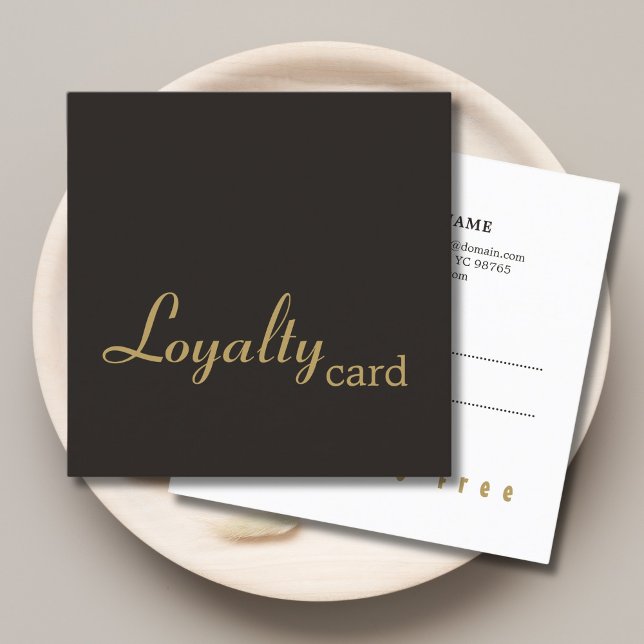 Fidelidade Cartão de lealdade Dourado e elegante (Criador carregado)