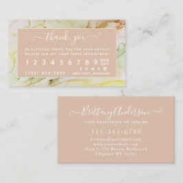 Fidelidade Cartão de Lealdade Personalizado Blush Pink